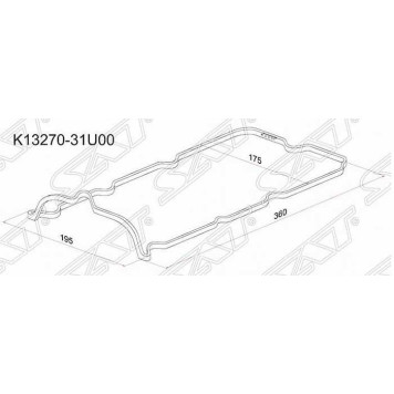Прокладка клапанной крышки NISSAN VQ20 / VQ25 / VQ30DE 94-98, FR <b>SAT K13270-31U00</b>-1