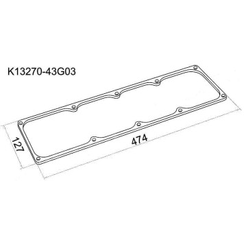 Прокладка клапанной крышки NISSAN TD23, TD25, TD27#, QD32, 92- WD21 / R20 / F22 / F23 <b>SAT K13270-43G03</b>
