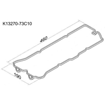 Прокладка клапанной крышки NISSAN GA13DS, GA14DS, GA15DS, GA16DS, 91- B13 / N14, Y10, U13, W10 <b>SAT K13270-73C10</b>