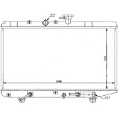 Радиатор KIA RIO 1.3 / 1.5 00-05 <b>SAT KI0004</b>