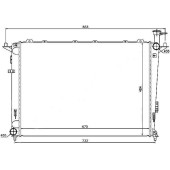 Радиатор KIA SORENTO / HYUNDAI SANTA FE 2.4 / 3.5 09-12 <b>SAT KI0005-09</b>