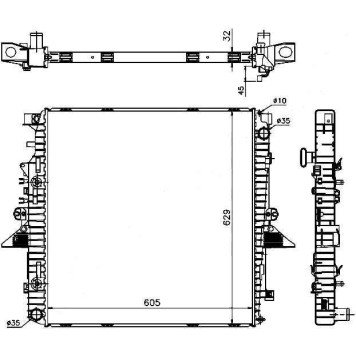 Радиатор RANGE ROVER SPORT / DISCOVERY III 4.0 / 4.4 04- <b>SAT LR0001-04</b>