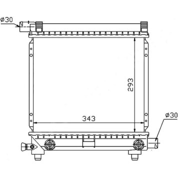 Радиатор MERCEDES C-CLASS W201 1.8 / 2.0 1982-1993 / / E-CLASS W124 2.0 84-95 <b>SAT MB0003-2</b>