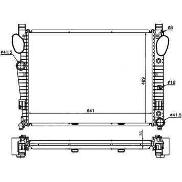 Радиатор Mercedes-Benz S-Class 98-05 / CL-Class 99-06 <b>SAT MB0012</b>