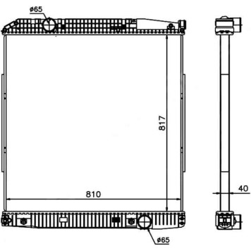 Радиатор MERCEDES ACTROS TRUCK 1996- <b>SAT MB0013-3</b>