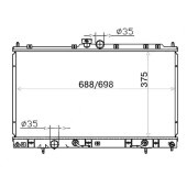 Радиатор MITSUBISHI LANCER CEDIA 1.5 / 2.0 00-03 / LANCER IX 1.3 / 1.6 / 2.0 03-07 (пластинчатый) <b>SAT MC0001-CS</b>