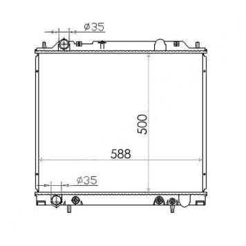 Радиатор MITSUBISHI DELICA L400 / SPACE GEAR 94-06 3,0 4G64 / 4D56 <b>SAT MC0005-2R</b>