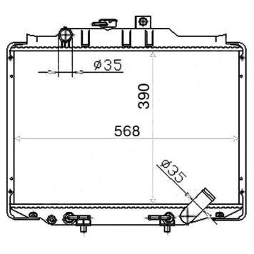 Радиатор MITSUBISHI DELICA L300 89-99 4D56 Diesel <b>SAT MC0005-L300-D-2R</b>