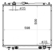 Радиатор MITSUBISHI PAJERO 2.8 4M40 91-99 DIESEL <b>SAT MC0006-2.8</b>