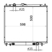 Радиатор MITSUBISHI PAJERO 2.8 4M40 91-99 DIESEL левый руль <b>SAT MC0006-2.8-L</b>