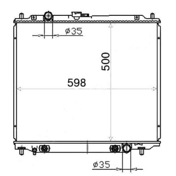 Радиатор MITSUBISHI PAJERO 2.8 4M40 91-99 DIESEL левый руль <b>SAT MC0006-2.8-L</b>
