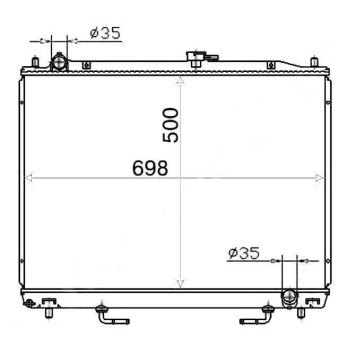 Радиатор MITSUBISHI PAJERO 6G72 / 74 3.5 99- <b>SAT MC0006-V70</b>