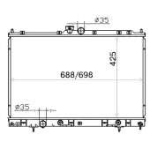 Радиатор MITSUBISHI OUTLANDER / AIRTREK 4G63T / 4G93 / 4G94 01-06 <b>SAT MC00088</b>