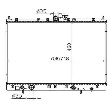 Радиатор MITSUBISHI RVR / CHARIOT GRANDIS 99-03 <b>SAT MC0009</b>