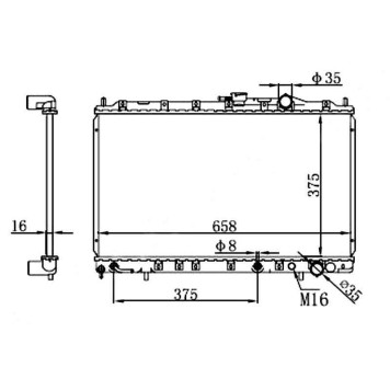 Радиатор MITSUBISHI RVR / SPACE WAGON 4G63 / 4G93 91-97 <b>SAT MC0009-4G63</b>