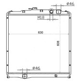 Радиатор MITSUBISHI FUSO FIGHTER / CANTER 4D34 / 6D16 / 6D17 / 6M60 <b>SAT MC0011</b>