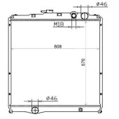 Радиатор MITSUBISHI FUSO FIGHTER / CANTER 6D16 / 6D17 / 6M61 <b>SAT MC0012</b>