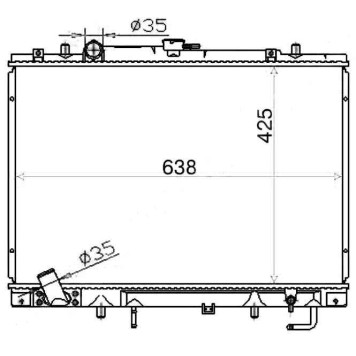 Радиатор MITSUBISHI CHALLENGER / MONTERO SPORT V6 3.0 / 3.5 96-02 (пластинчатый) <b>SAT MC0066-V6</b>