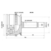 Шрус MITSUBISHI L200 / Triton KB4T / KB9T 05-, Pajero Sport KH8W 08- <b>SAT MI-200</b>