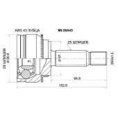 Шрус MITSUBISHI Lancer Cedia 4G13, CS1A, 00-, AirTrake / Outlander CU2W / CU4W / CU5W 4WD, 01- с ABS <b>SAT MI-38A43</b>