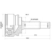 Шрус наружный MITSUBISHI COLT 4G15 / 4G19 / Z24A / Z25 / Z27 / 02- <b>SAT MI-41</b>