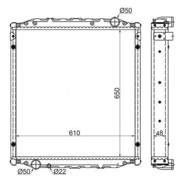 Радиатор MAN L2000 93-97 <b>SAT MN0001</b>