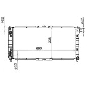 Радиатор MAZDA CAPELLA / MILLENIA / 626 / CRONOS / EFINI / MS-6 / EUNOS 500 / FORD TELSTAR V6 1.8 / 2.5 92-02 <b>SAT MZ0002-V6</b>