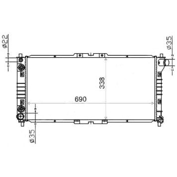 Радиатор MAZDA CAPELLA / MILLENIA / 626 / CRONOS / EFINI / MS-6 / EUNOS 500 / FORD TELSTAR V6 1.8 / 2.5 92-02 <b>SAT MZ0002-V6</b>