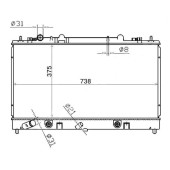 Радиатор MAZDA 6 / ATENZA 3.0 03-08 доп. патрубок <b>SAT MZ0005-1</b>