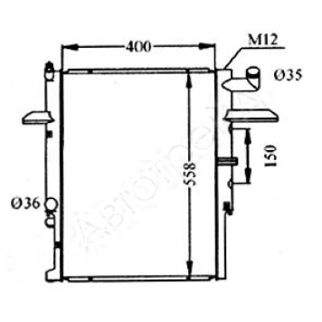 Радиатор Kia Bongo 99-05 / Mazda Bongo Brawny 99-10 <b>SAT MZ0009-1</b>