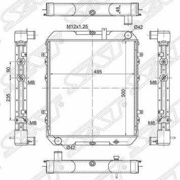 Радиатор MAZDA TITAN 89- XA <b>SAT MZ0087</b>