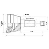 Шрус наружный MAZDA 323 / FAMILIA / 626 / CRONOS FE 87-98 4WD <b>SAT MZ-009</b>