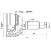 Шрус MAZDA CX-7 / 9 06- АКПП <b>SAT MZ-07A44</b>