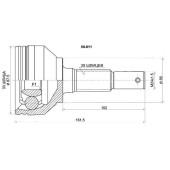 Шрус NISSAN Qashqai HR16DE J10 (Euro) MT, 06- <b>SAT NI-011</b>