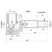Шрус NISSAN Teana J31 QR20DE / VQ23DE AT 03-08, Serena C25 MR20DE 2WD / 4WD 05-, Presage U31 QR25DE 2WD 03- <b>SAT NI-030</b>
