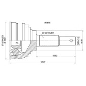 Шрус NISSAN Maxima / Cefiro A32 / A33 VQ20 / VQ25 / VQ30 94-02 <b>SAT NI-046</b>