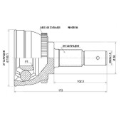 Шрус NISSAN Maxima / Cefiro A32 / A33 VQ20 / VQ25 / VQ30 94-02 <b>SAT NI-051A</b>