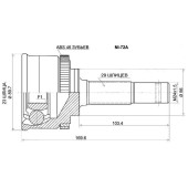 Шрус наружный NISSAN CEFIRO A33 VQ20DE 98-02 ABS <b>SAT NI-72A</b>