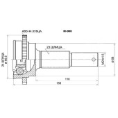 Шрус задн. NISSAN X-Trail T30 SR20 / QR20 4WD 00-, Presage U30 QR25 4WD 99-, Primera P12 QR20 4WD 05- <b>SAT NI-900</b>