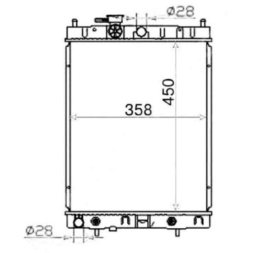 Радиатор NISSAN CUBE 98-02 CVT <b>SAT NS0001</b>