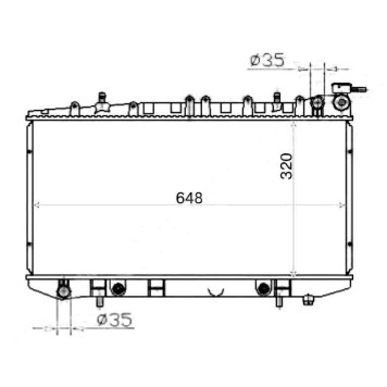 Радиатор NISSAN SUNNY / PULSAR / PRESEA / SENTRA / AD / WINGROAD 90-98 <b>SAT NS0001-14</b>