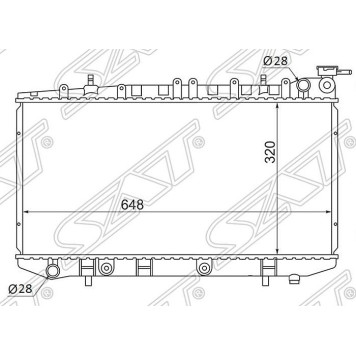 Радиатор NISSAN SUNNY / PULSAR / PRESEA / AD / WINGROAD 90-98 <b>SAT NS0001-14-1</b>