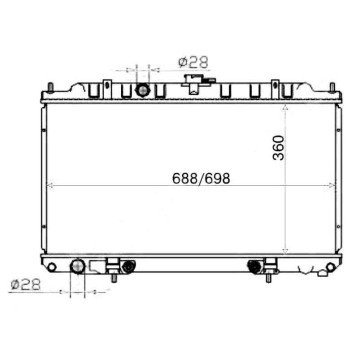 Радиатор NISSAN AD / WINGROAD / SUNNY B15 / ALMERA / BLUEBIRD SYLPHY / PRIMERA P12 <b>SAT NS0001-16-MT</b>