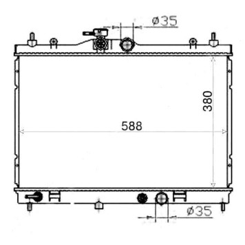 Радиатор NISSAN SENTRA 14- / BLUEBIRD SYLPHY / WINGROAD HR15DE-CR12 / AD EXPERT HR15DE-CR12 / JUKE HR16 10- <b>SAT NS0001-G11</b>