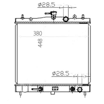 Радиатор NISSAN MARCH / MICRA / CUBE / NOTE АКПП 02- <b>SAT NS0001-K12</b>