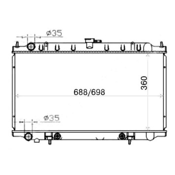 Радиатор NISSAN PRIMERA CAMINO / BLUEBIRD QG18DE / 20 96-00 <b>SAT NS0002-11-QD</b>
