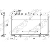 Радиатор NISSAN PRIMERA CAMINO P11 98- QG18 <b>SAT NS0002-P11</b>