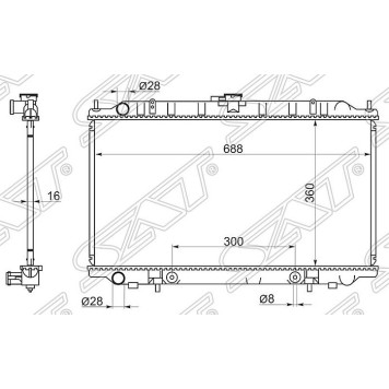 Радиатор NISSAN PRIMERA CAMINO P11 98- QG18 <b>SAT NS0002-P11</b>
