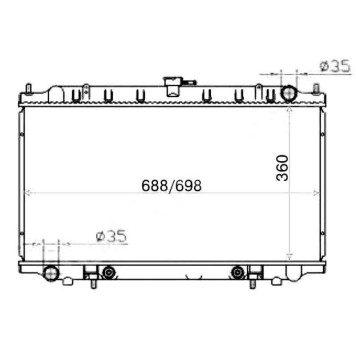 Радиатор NISSAN BLUEBIRD U14 / PRIMERA CAMINO P11 95-01 / AD / WINGROAD Y11 / SUNNY B15 98-05 YD22 / SR18 / 20 <b>SAT NS0003-14</b>