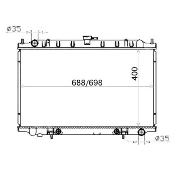 Радиатор NISSAN CEFIRO / MAXIMA / INFINITY I30 2.0 / 2.5 / 3.0 94-98 <b>SAT NS0004-32</b>